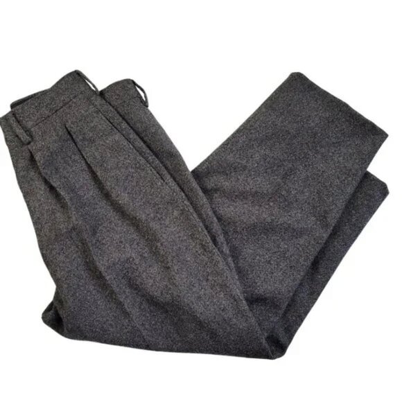 Billy Reid Cropped Pleated Wool Pants - Picture 2 of 10